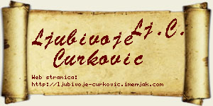 Ljubivoje Ćurković vizit kartica